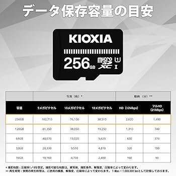 【サイズ:256GB】KIOXIA(キオクシア) 旧東芝メモリ microSD Amazon | KIOXIA(キオクシア) 旧東芝メモリ microSD 256GB UHS-I